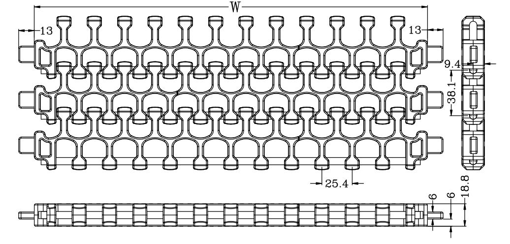 cy 38104w1 radius flush grid