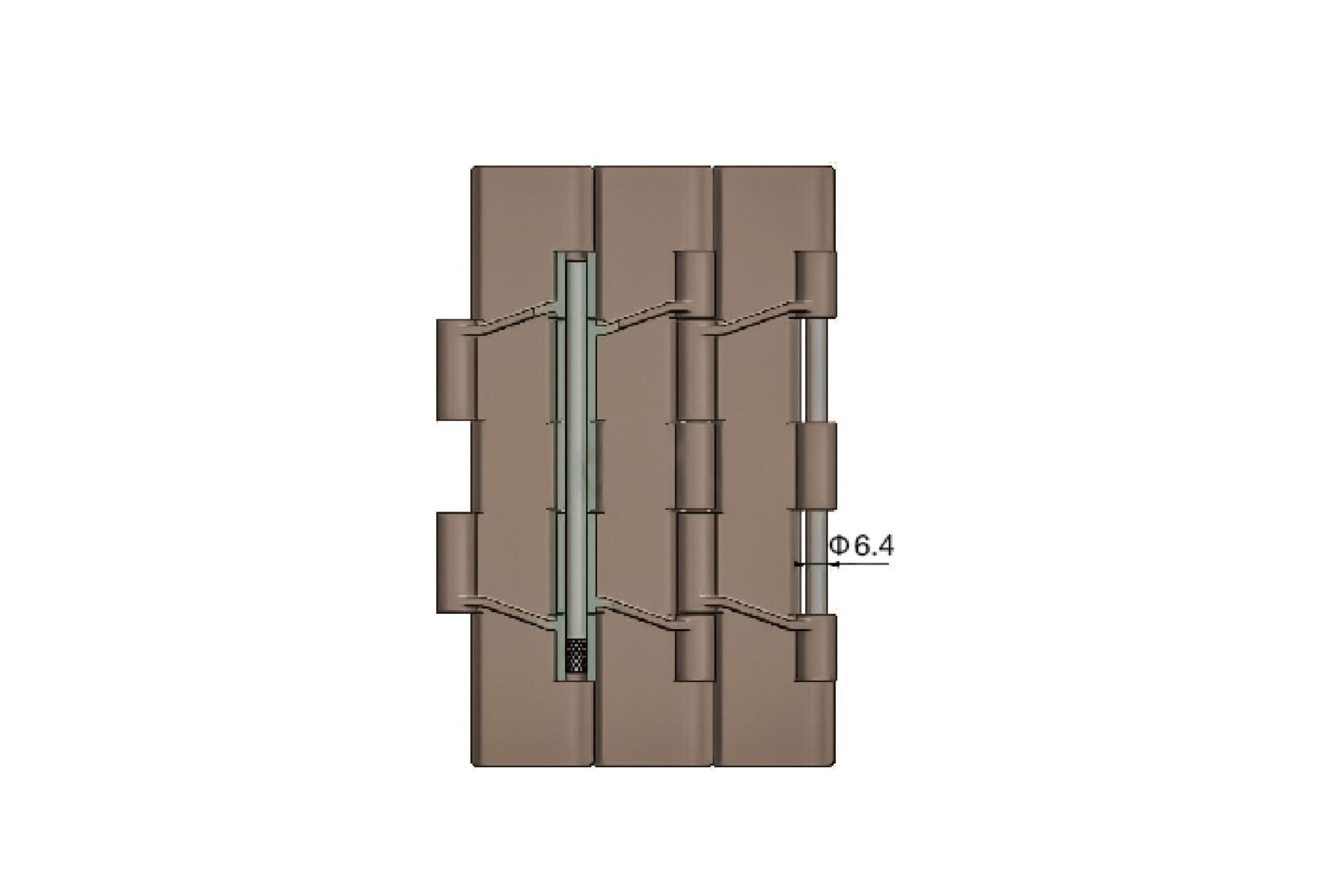 821 straight running plastic chain