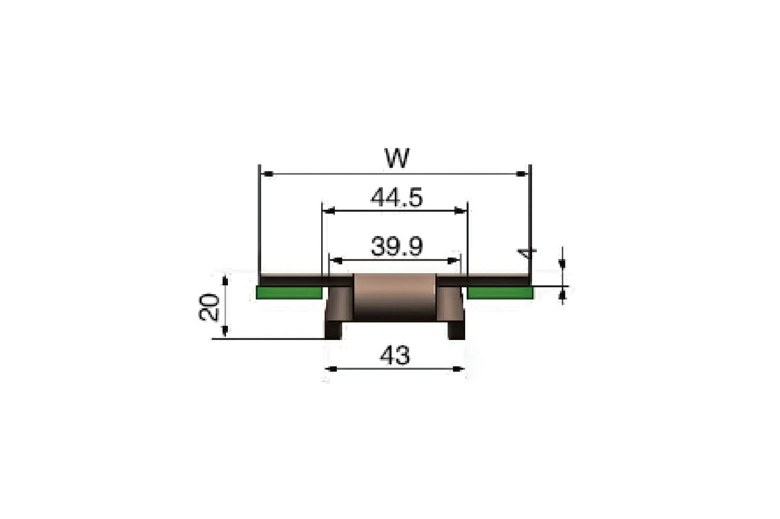 880 side flexible plastic chain