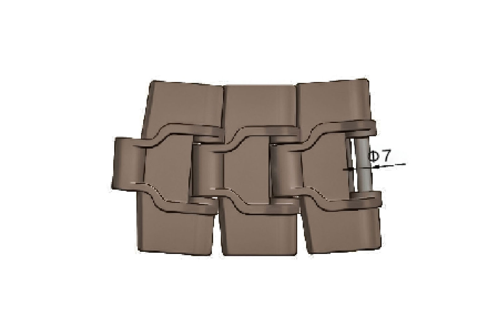 880 side flexible plastic chain