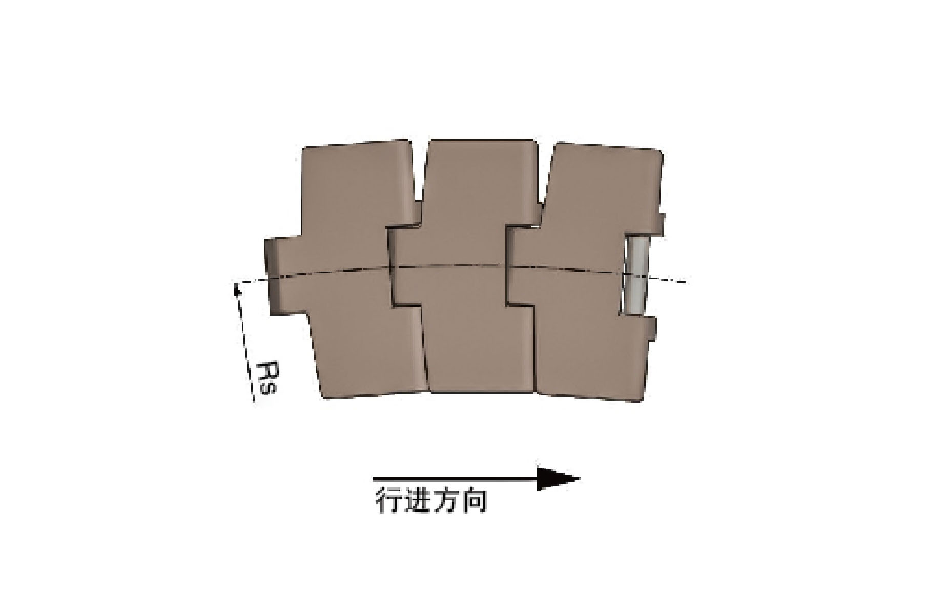 880m k325 side flexible plastic chain