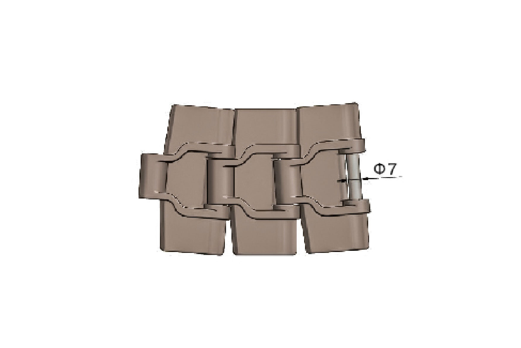 880m k325 side flexible plastic chain