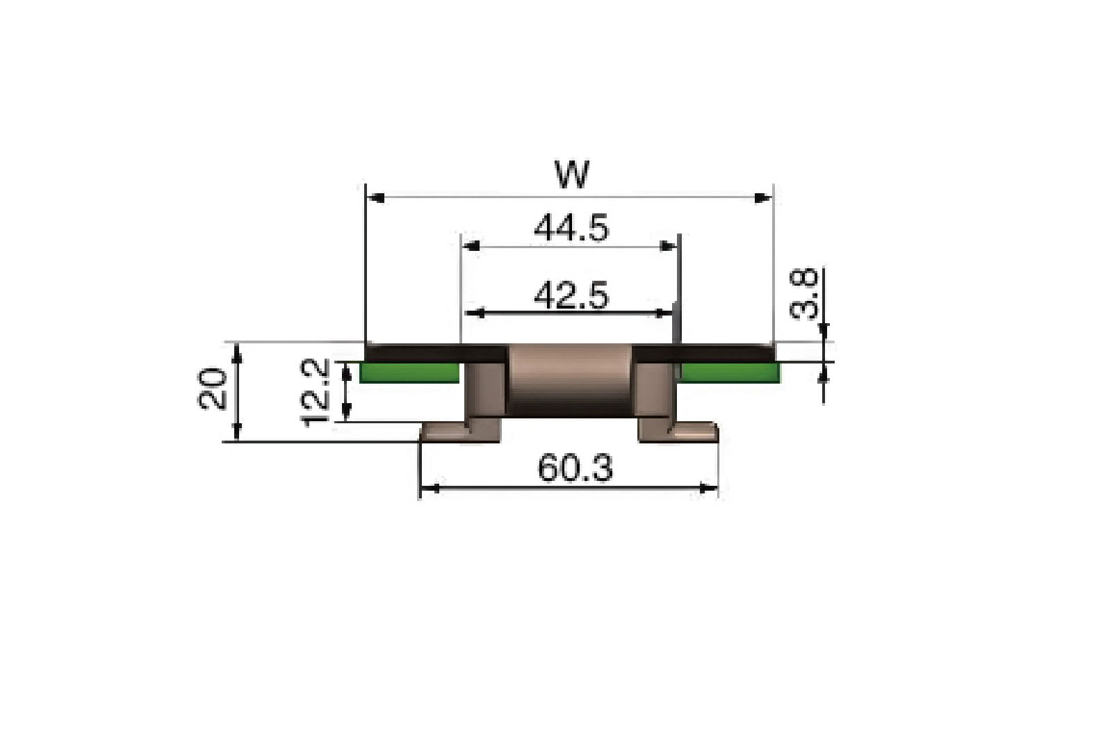 side flexible plastic chain