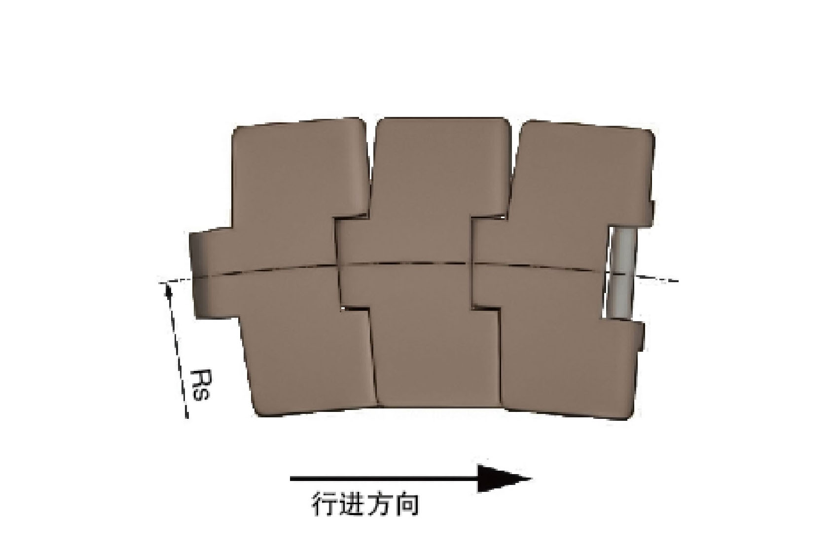 side flexible plastic chain