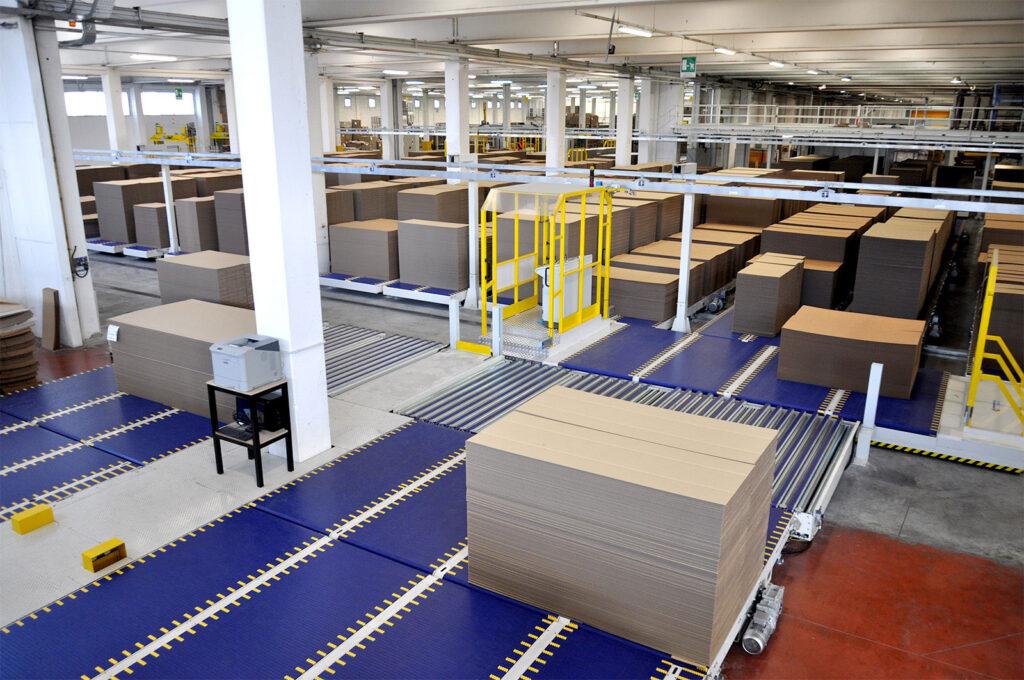 corrugated conveyor line