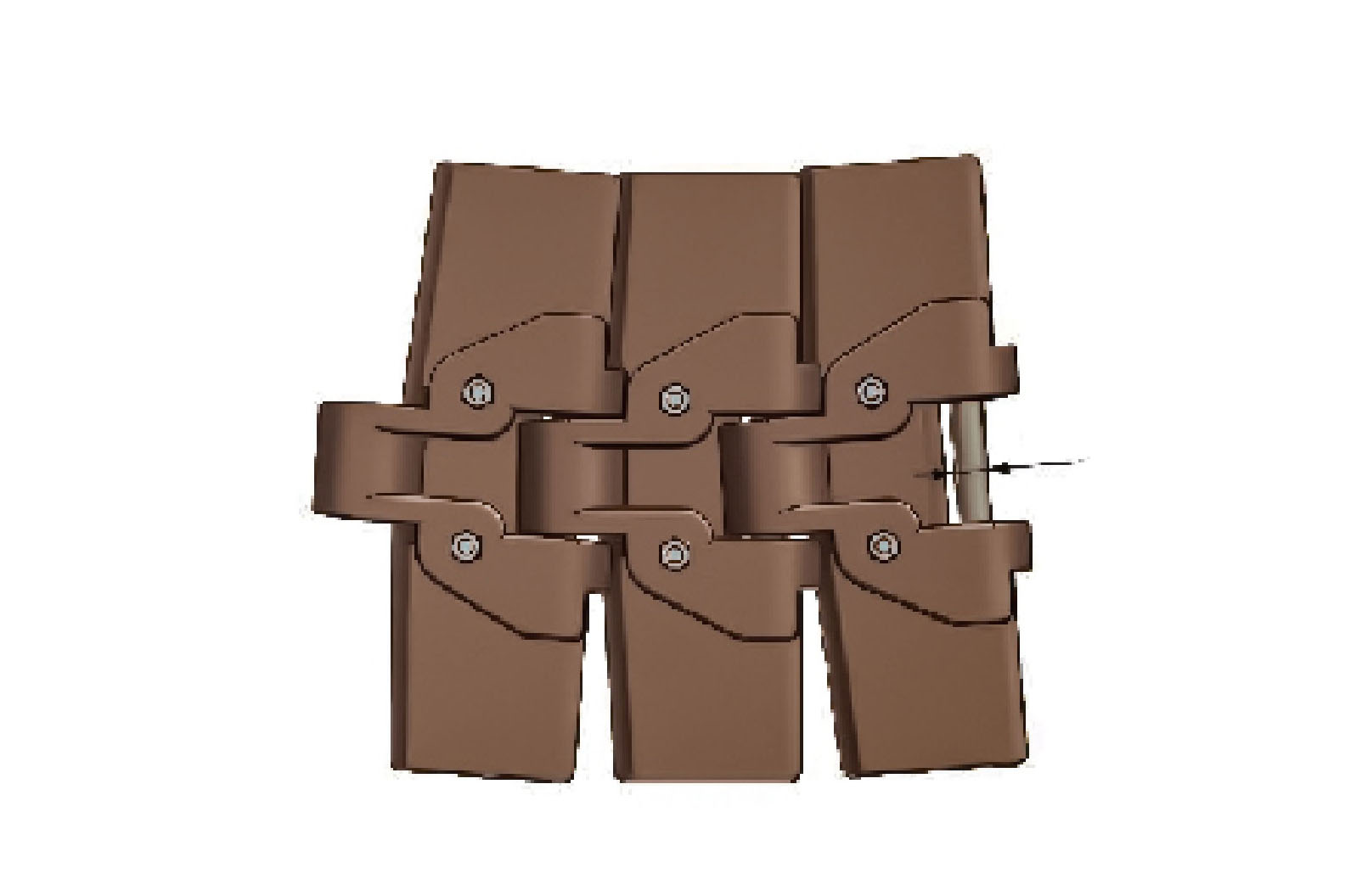 rt1400 side flexible plastic chain