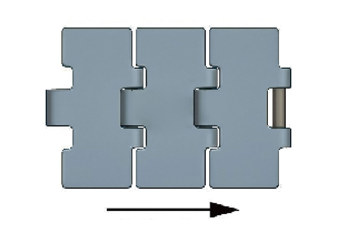 ss812 straight running steel table top chain