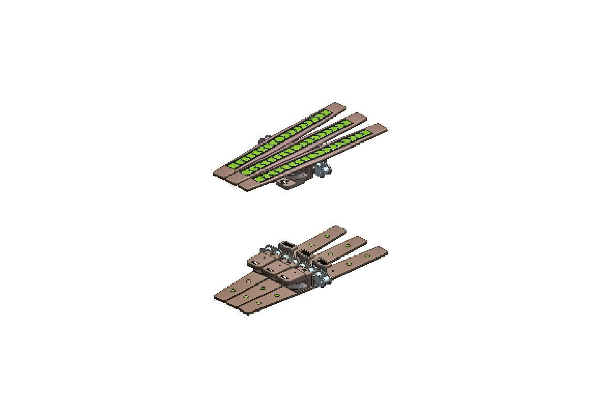 1873 anti skid smallturning sideflexing chain (with bearing)