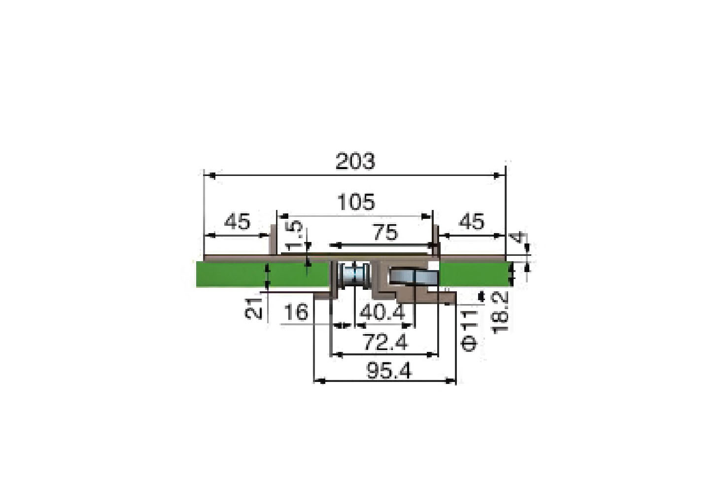 1873 anti skid smallturning sideflexing chain (with bearing)