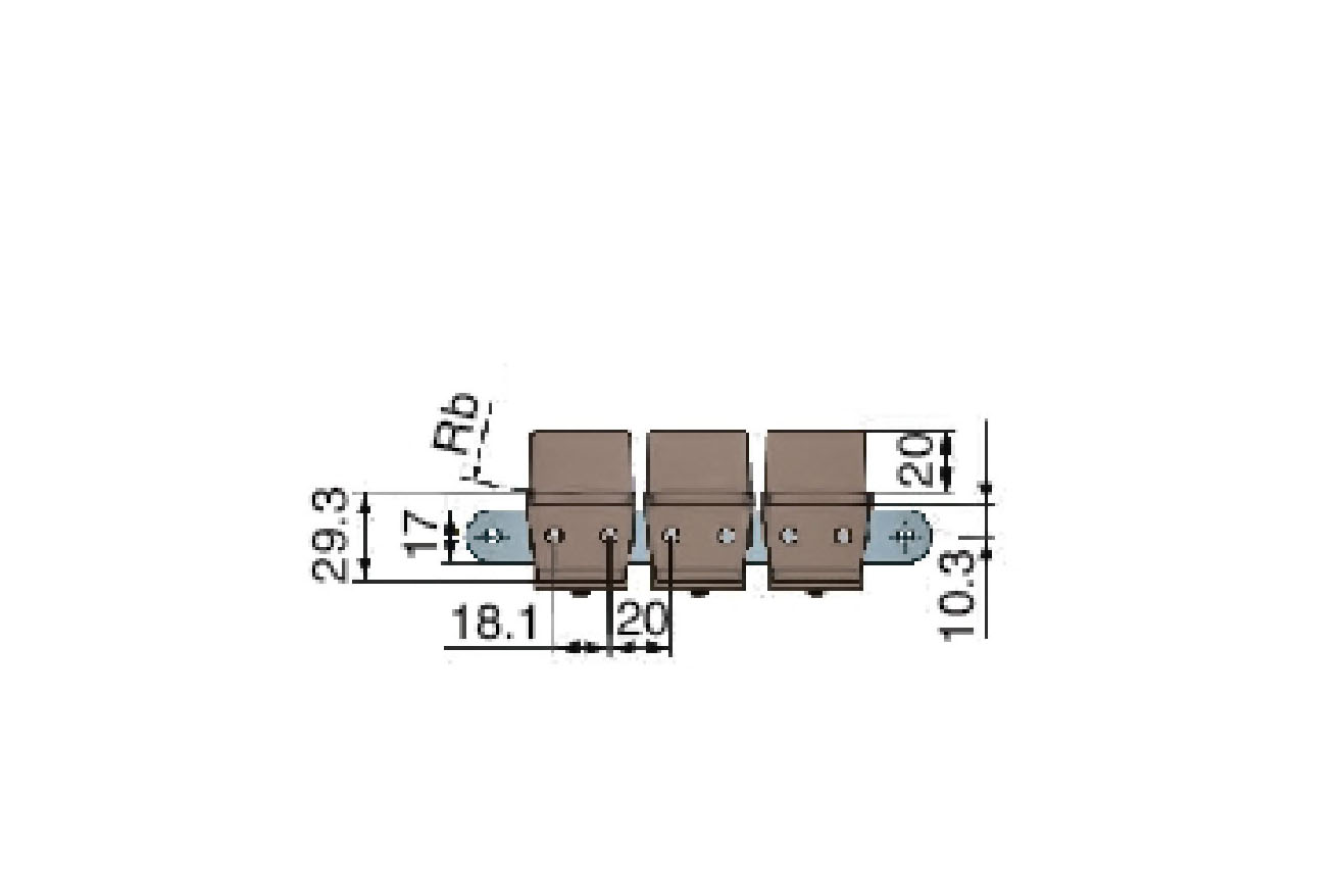 1873 anti skid smallturning sideflexing chain (with bearing)