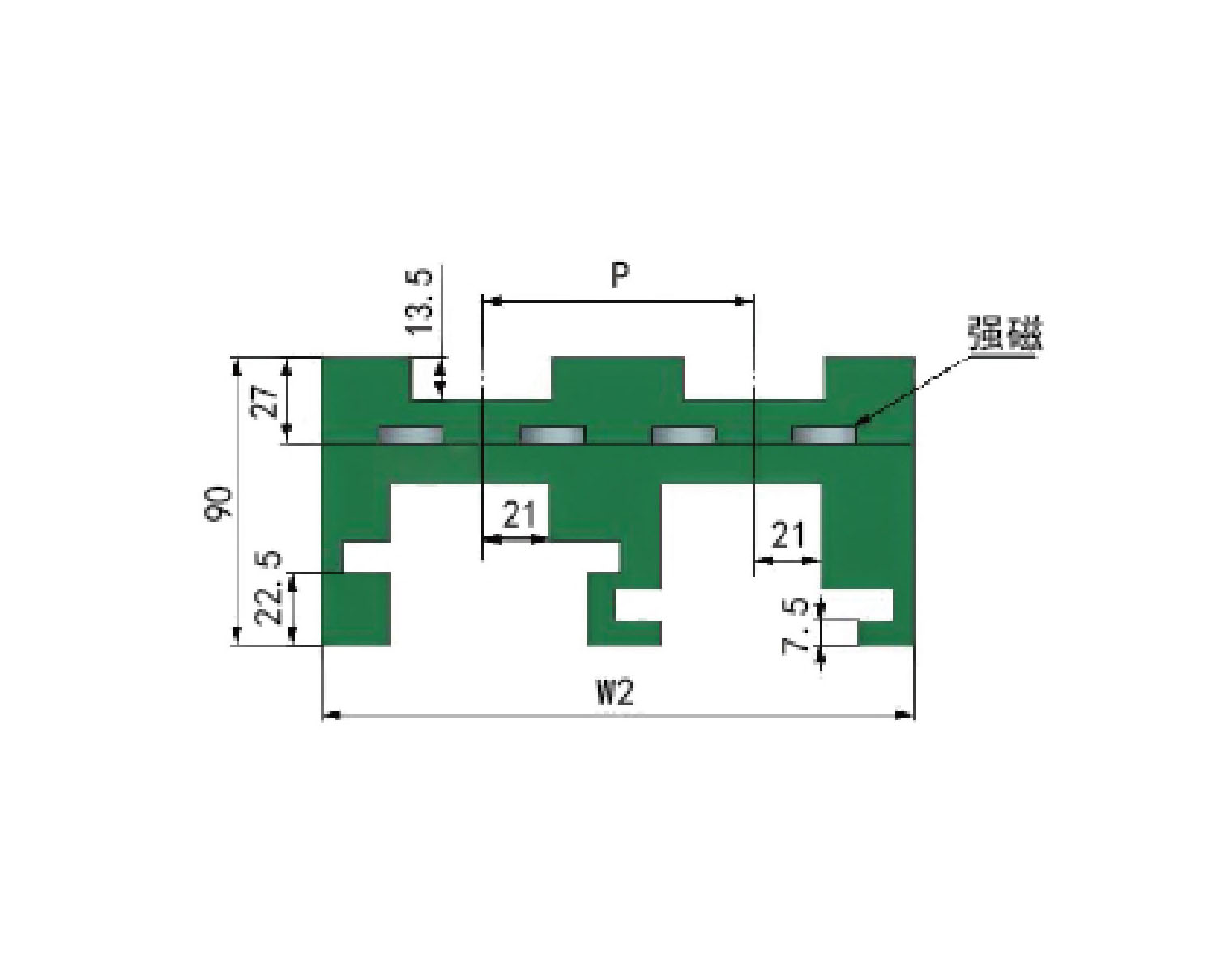 1050/1060 magnetic curve track
