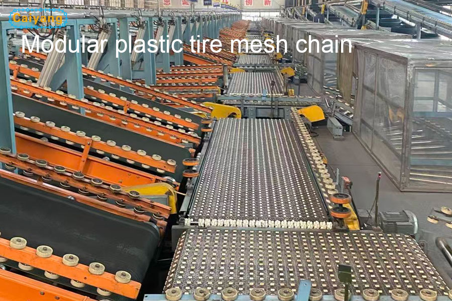 modular plastic tire mesh chain