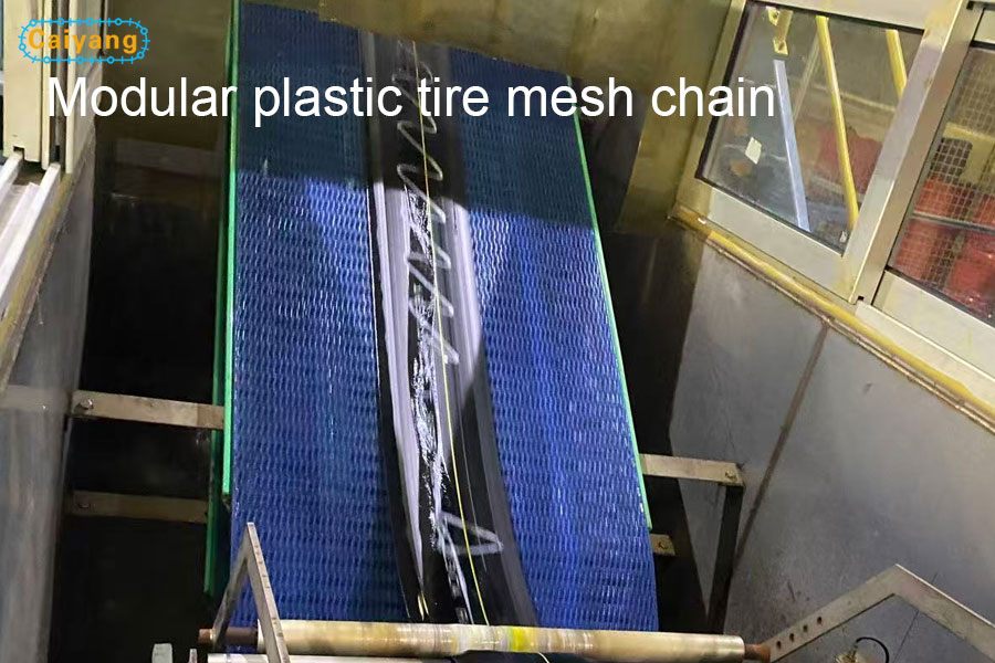 modular plastic tire mesh chain